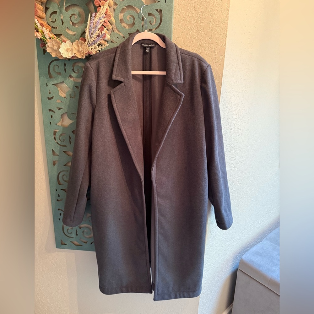 Hilary Radley Charcoal Trench Coat XL new without tags, never worn, super cute!
